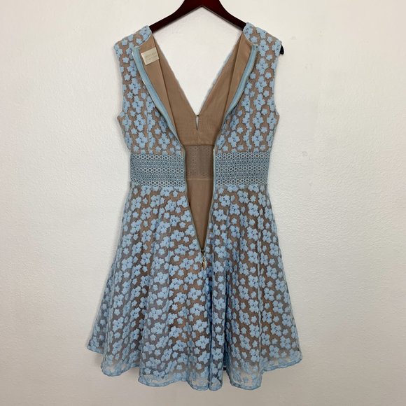 Bronx And Banco Blue Amsonia Lace Dress Size Medium - Picture 11 of 14